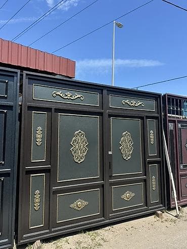 heyet darvazaları: Yeni Dəmir Həyət darvazası, Yana açılan, 3 m, Mexaniki, Qapı ilə, Kredit var, Pulsuz quraşdırma, Pulsuz çatdırılma — 3