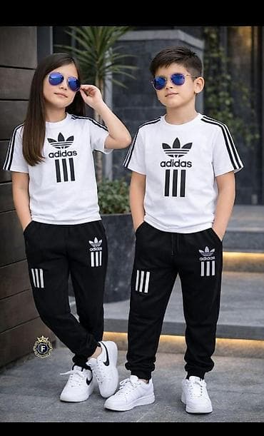 Dəstlər: Uşaq idman dəsti – adidas loqolu - Dəst: qısaqol futbolka + şalvar - — 3