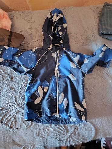 Kombinezonlar: Uşaq üçün üst geyim dəsti 1) Sarı qalın şişmə jaket - Kapüşonlu - Ön — 2