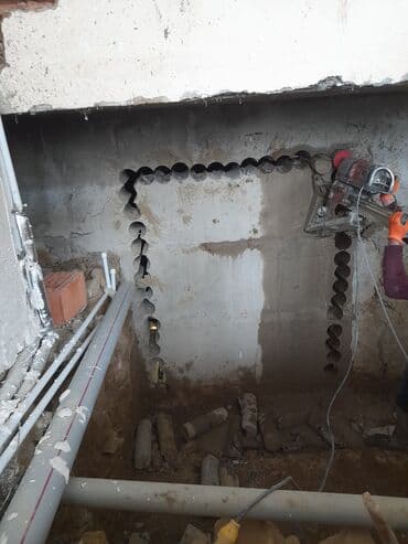ремонт пластиковых окон: Beton kesimi deşilmesi kesintisi sökintisi borularin deşiklerin — 8