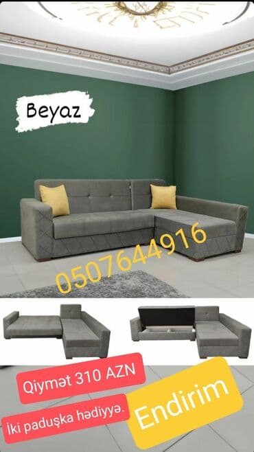 mingəçevirdə divan: Künc divan, Yeni, Açılan, Bazalı, Parça, Şəhərdaxili pulsuz çatdırılma — 4