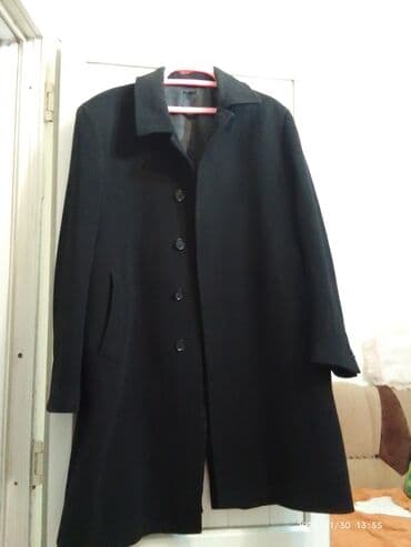 Qara klassik palto kişi uvun - Rəng: qara - Üslub: dizdən aşağı