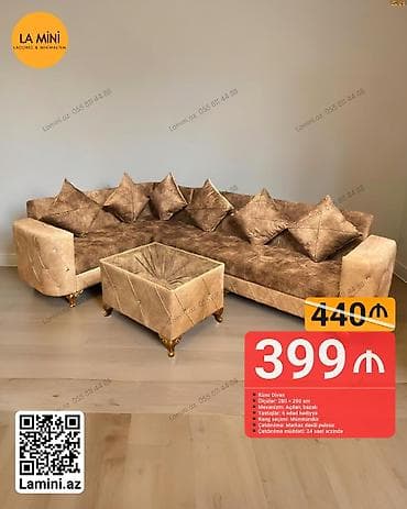 divan alıram: Künc divan dəsti - Model: Künc divan - Ölçülər: 280 × 200 sm - — 1