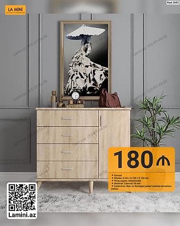taxta komod: Komod Minimal və zövqlü dizayna malik bu komod yataq otağı, qonaq — 1
