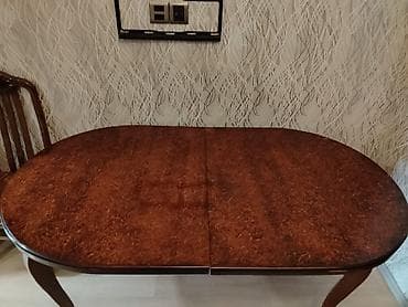 taxta nərdivan: Qonaq masası, Açılan, Taxta, Oval masa — 2