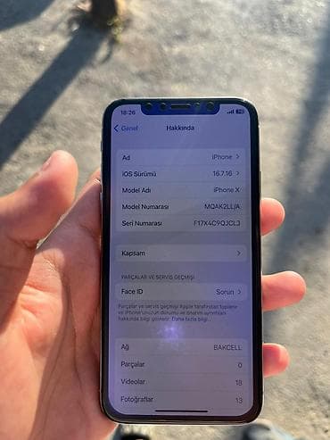 iphone mini 15: IPhone X, 64 GB, Ağ — 9