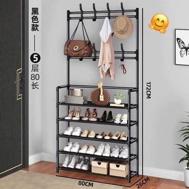 вешалка напольная для одежды: Koridor dolabı😍 🔺Ölçü: 80x26x153 sm-4 mərtəbə,45 azn. 80x26x168 sm - 5 — 4