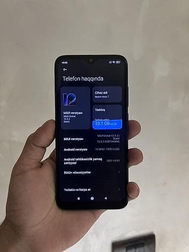 duymeli telfonlar: Redmi Note 7, 64 GB, rəng - Boz, Barmaq izi, Face ID — 8