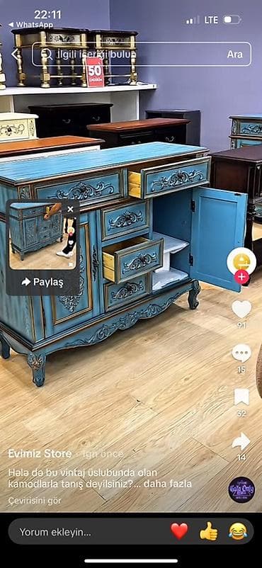 qədim stol: Qonaq otağı üçün, Yeni, Açılmayan, Dördbucaq masa — 10