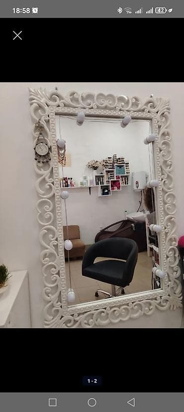 Şəkillər, tablolar: Güzgü Divar üçün, Düzbucaqlı, Makiyaj üçün, Arxa işıqlı — 2