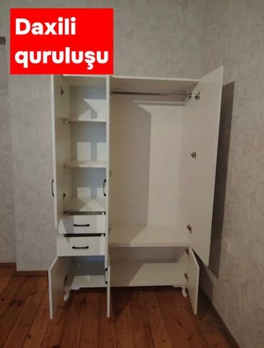 ışkaf: Yeni, Açılan, 3 qapılı Düz dolab, Dolab-asılqan, Azərbaycan — 7