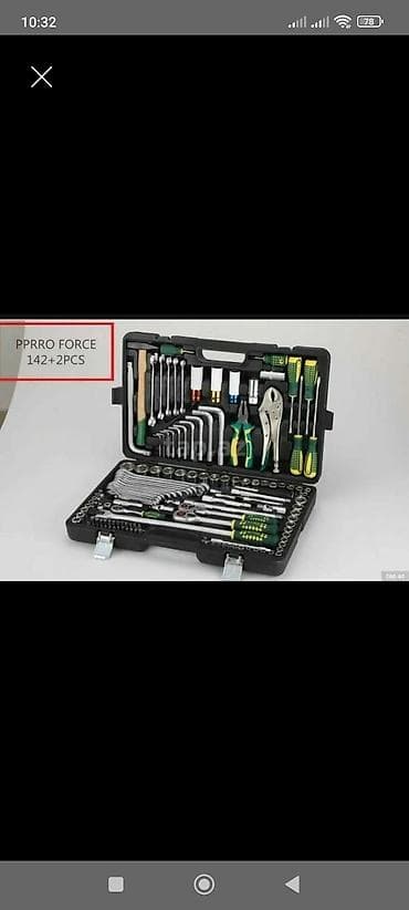 desti: PPRRO FORCE 142+2PCS çoxfunksiyalı alət dəsti - Sərt plastik daşıma — 1