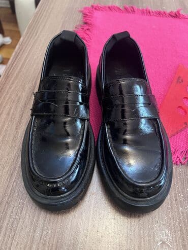 ipli mokasinlər: Zara, Размер: 37, цвет - Черный, Б/у — 1