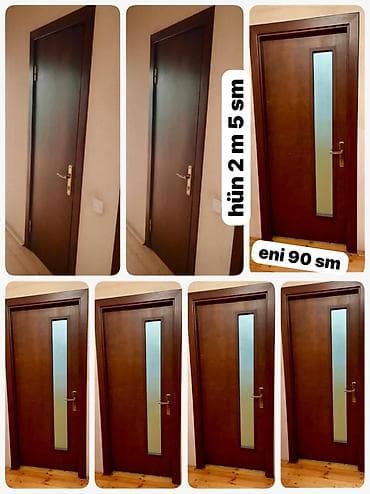 taxda qapi: Taxta otaq qapıları – klassik tərz - Material: massiv taxta karkas — 1