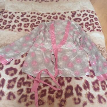 İdman geyimləri: Zərif qadın xalatı/kimono üstlük - Material: yüngül, şəffaf şifon — 1