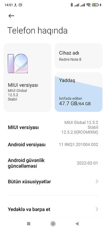 redmi note 12 s: Redmi 8, 64 GB, rəng - Mavi, İki sim kartlı — 6