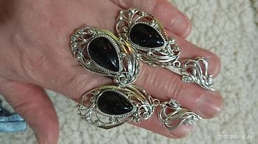 gumuş üzuk: Серебро 925 пробы. Камень натуральный Турмалин шерл звёздчатый! кольцо — 2