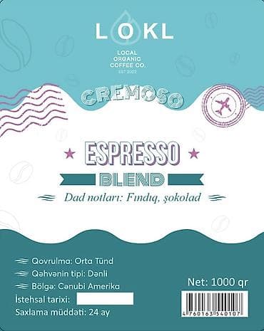 LOKL – CREMOSO Espresso Blend qəhvə dənələri - Tip: Dənli qəhvə — 2