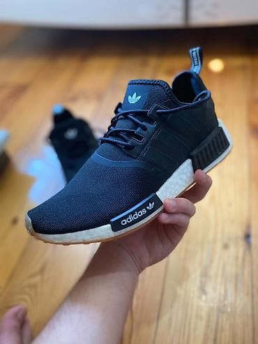 Мужская обувь: Adidas Originals NMD R1 kişi idman ayaqqabısı - Rəng: qara üst, ağ — 8