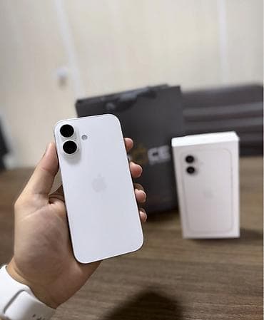 ıphone 5se: IPhone 16, 128 GB, Ağ, Zəmanət, Simsiz şarj, Face ID — 1