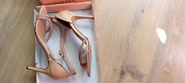 женские босоножки на платформе: Qadın platforma sandal - Rəng: bej/nude tonları - Dizayn: Taxta/kork — 5