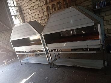 Kabab üçün manqal – paslanmayan poladdan (pəlsənmaz) - Ölçü: 100-lük - — 2