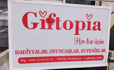 0518180742 GİFTOPİA - mağazası Nəsimi metrosunun yanında Hər cür