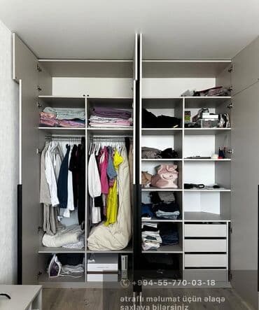 isqaf: Yeni, Açılan, 4 qapılı Düz dolab, Qarderob, paltar dolabı — 2