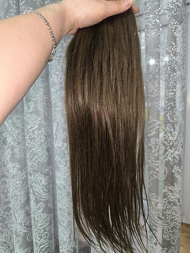 saç alışı: Təbii uşaq saçı. Çox baha qiymətə alınıb. 50 sm uzunluqda dolaşmir — 4