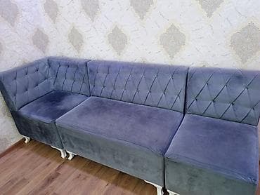 Boz rəngli künc divan - Modul quruluş: 3 ayrı hissədən ibarət, sağ və — 3