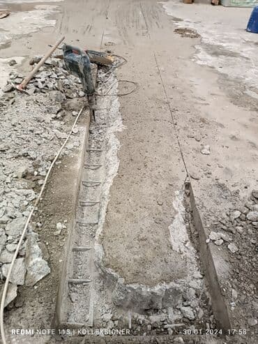 qabyuyan təmiri: #Betonkesme #betondeşmə Beton kubik kərpic - dən kəsim deşim — 9