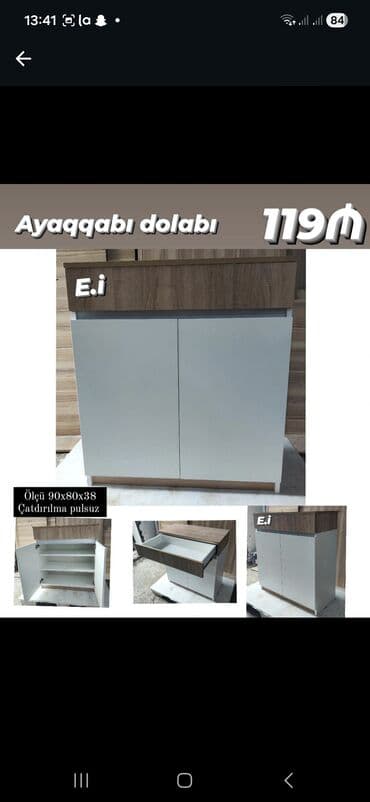 Açılan, 2 qapılı Düz dolab, Ayaqqabı dolabı lalafo.az -da Açılan, 2 qapılı Düz dolab, Ayaqqabı dolabı