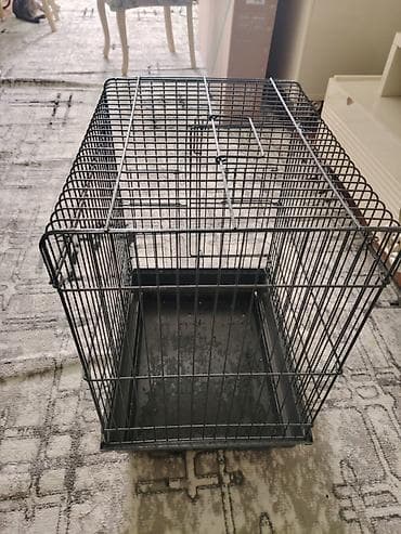 Metall itlər üçün qəfəs - Material: möhkəm polad məftil konstruksiya