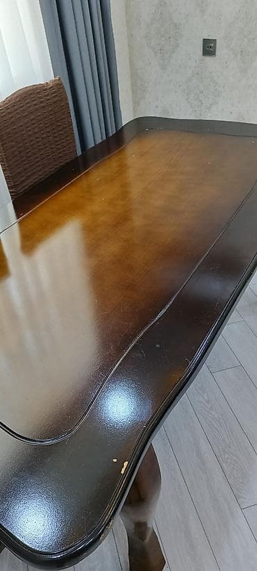 stol qonaq: Qonaq otağı üçün, Açılmayan, Dördbucaq masa, 6 stul — 2