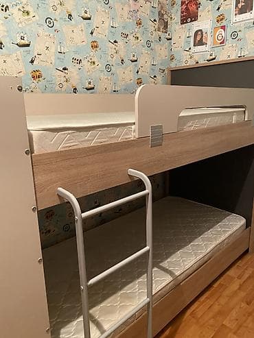 levent mebel: Uşaq/yeniyetmə otağı üçün ikiqat çarpayı və inteqrə olunmuş şkaf — 4
