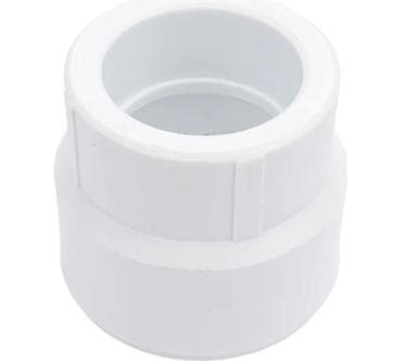 PVC boru reduksiyonu (adapter) - Material: Ağ rəngli PVC plastik -