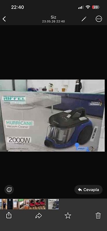 surface pro: Riffel Hurricane tozsoran - Güc: 2000W - Tip: Tozsoran (vacuum — 1