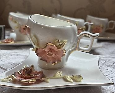 cofee: Qəhvə dəsti, rəng - Ağ, Farfor, 6 nəfərlik — 3