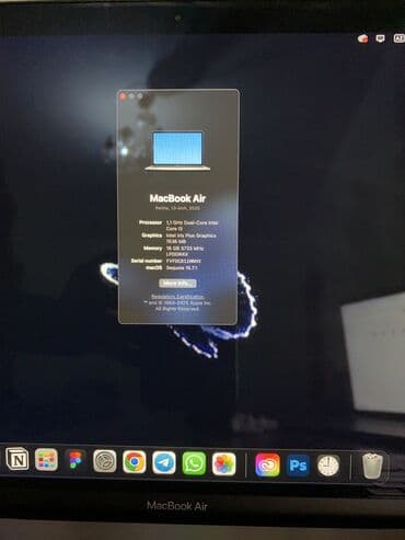 apple macbook ikinci el: 💻 MacBook Air (2020) 🔹 Ekran: 13.3” Retina Display (2560×1600) 🔹 — 2