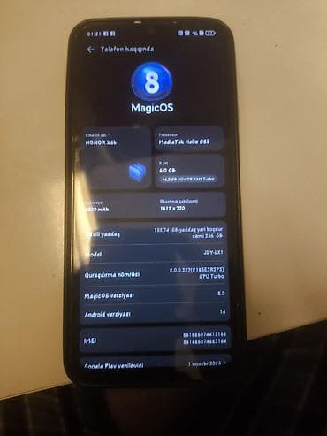 ipad pro ucuz: Honor X6b, 256 GB, rəng - Boz, Face ID — 5