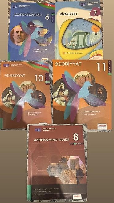 kitab test: - Azərbaycan dili – 6-cı sinif - Riyaziyyat – 7-ci sinif - Ədəbiyyat – — 1