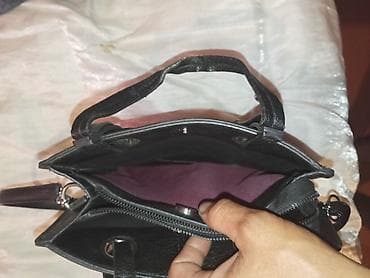 Сумки: Emporio Armani qadın çantası - Rəng: qara - Material: toxumalı (dəri — 9