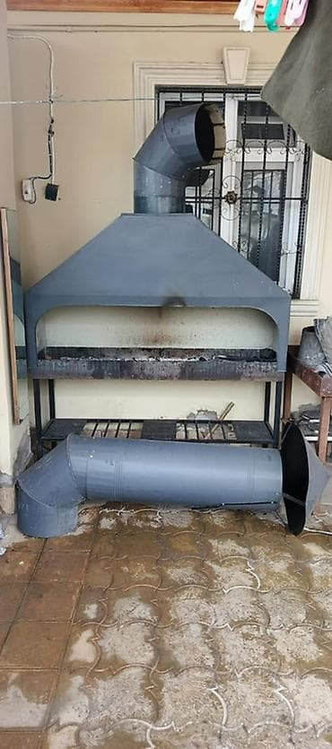 Бочки: Metall manqal və tüstü çıxaran baca komplekti - Material: qalın — 1