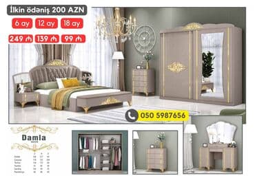 avanqart: İkinəfərlik çarpayı, 2 tumba, Dolab, Termo, Azərbaycan, Yeni — 23