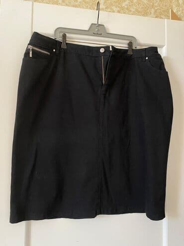 karandaş qadın ətəkləri: Midi Ətək, Cins, 2XL — 8