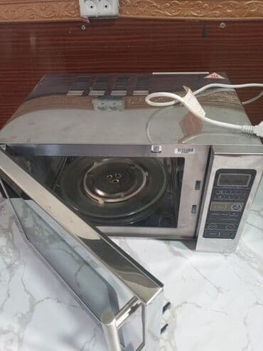 Mikrodalğalı soba Ayrıca dayanan, Qril ilə, rəng - Gümüşü