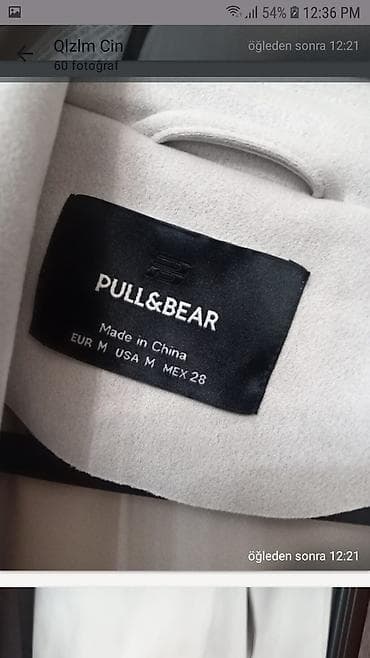 Kurtkalar: Palto, PULL&BEAR, M, rəng - Bej — 2