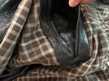 демисезонные кожаные мужские куртки: Lacoste kişi dəri gödəkçə - Brend: Lacoste - Ölçü: 56 (etiketdə 56/7 — 3