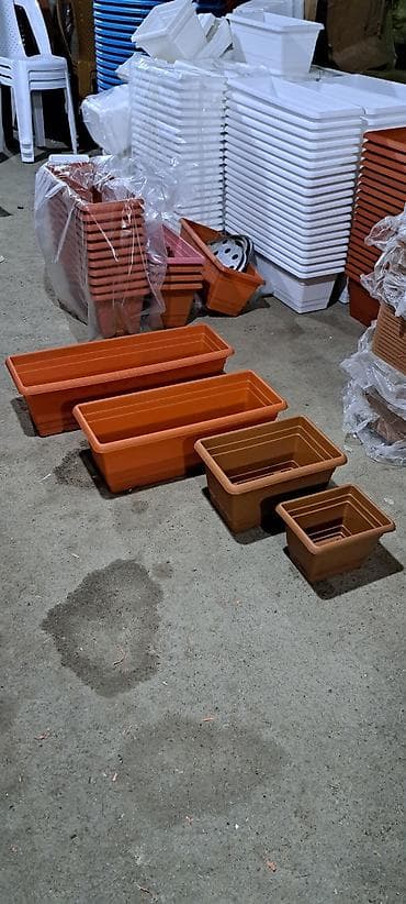pion gulleri: Dibcek duzbucaqli gul qabi uzunsov Böyük Gül Qabı | Plastik Dibçək | — 1