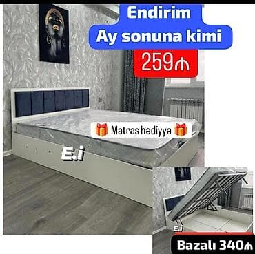 Bazalı çarpayı dəsti - Ölçü: iki nəfərlik (şəkildə göstərilən lalafo.az -da Bazalı çarpayı dəsti - Ölçü: iki nəfərlik (şəkildə göstərilən